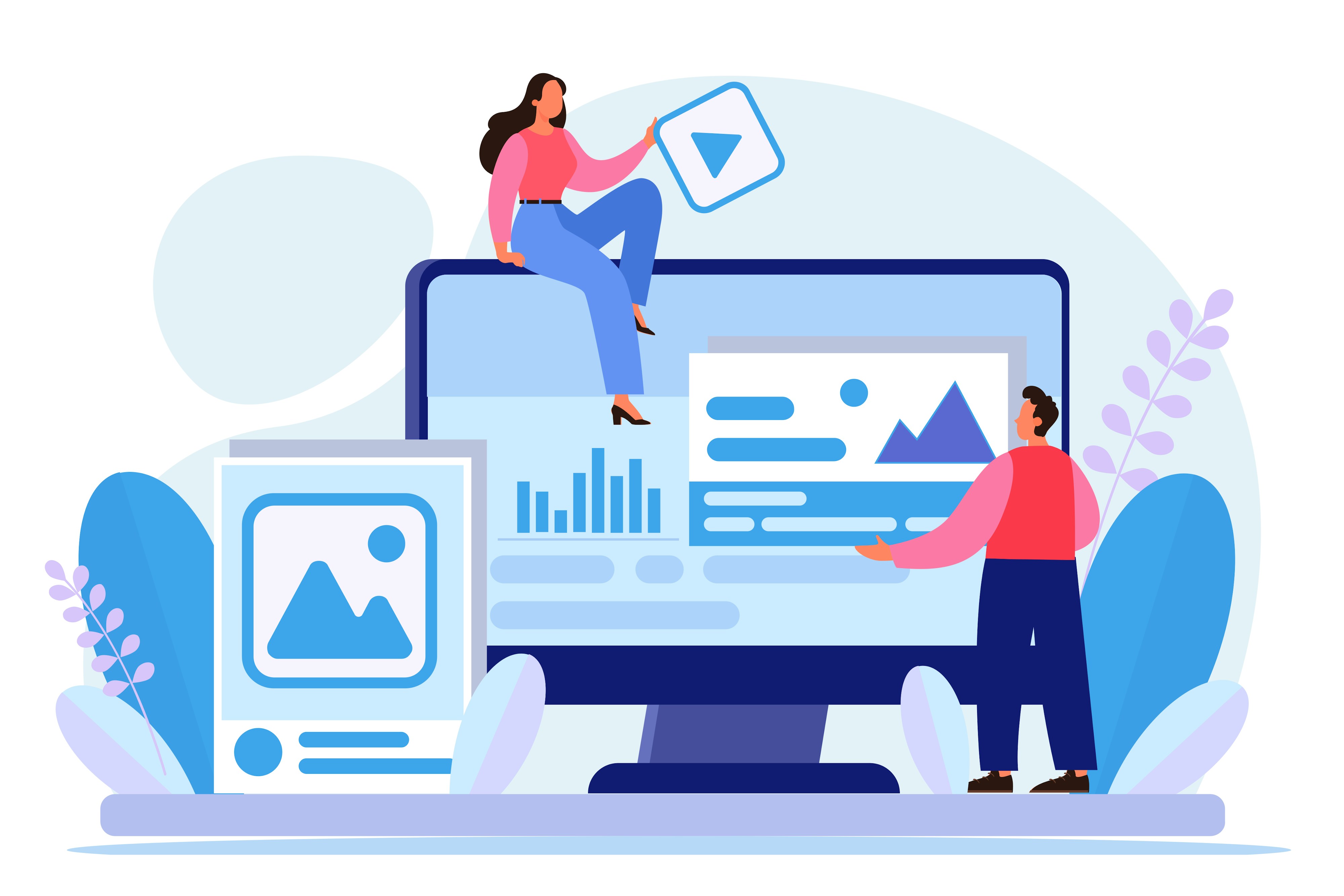 Admin connected content management